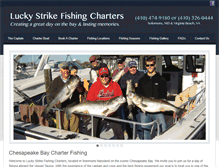 Tablet Screenshot of luckystrikefishingcharters.com